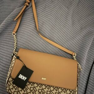 DKNY Crossbody Beige Tan Logo